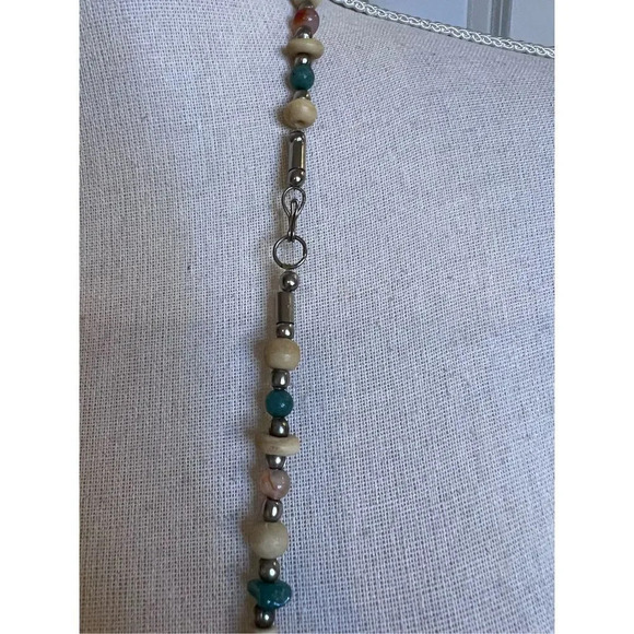 Vintage Native American Style Beaded Costume Jewelry Necklace 15” Multicolored - Picture 3 of 5